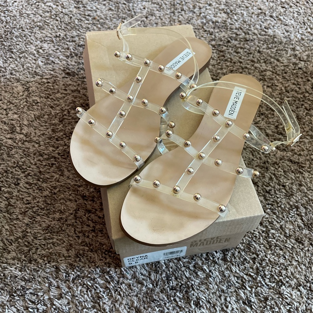 Steve Madden Deyna clear sandals size 9.5